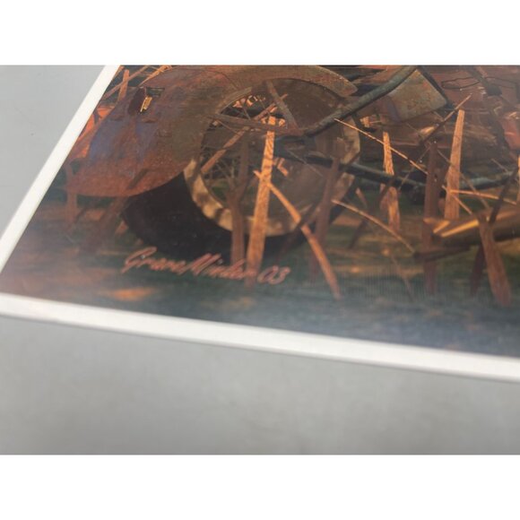 LE GM Harley Davidson motorcycle print artwork signed Wright 6/50 16x12" READ - Picture 6 of 7